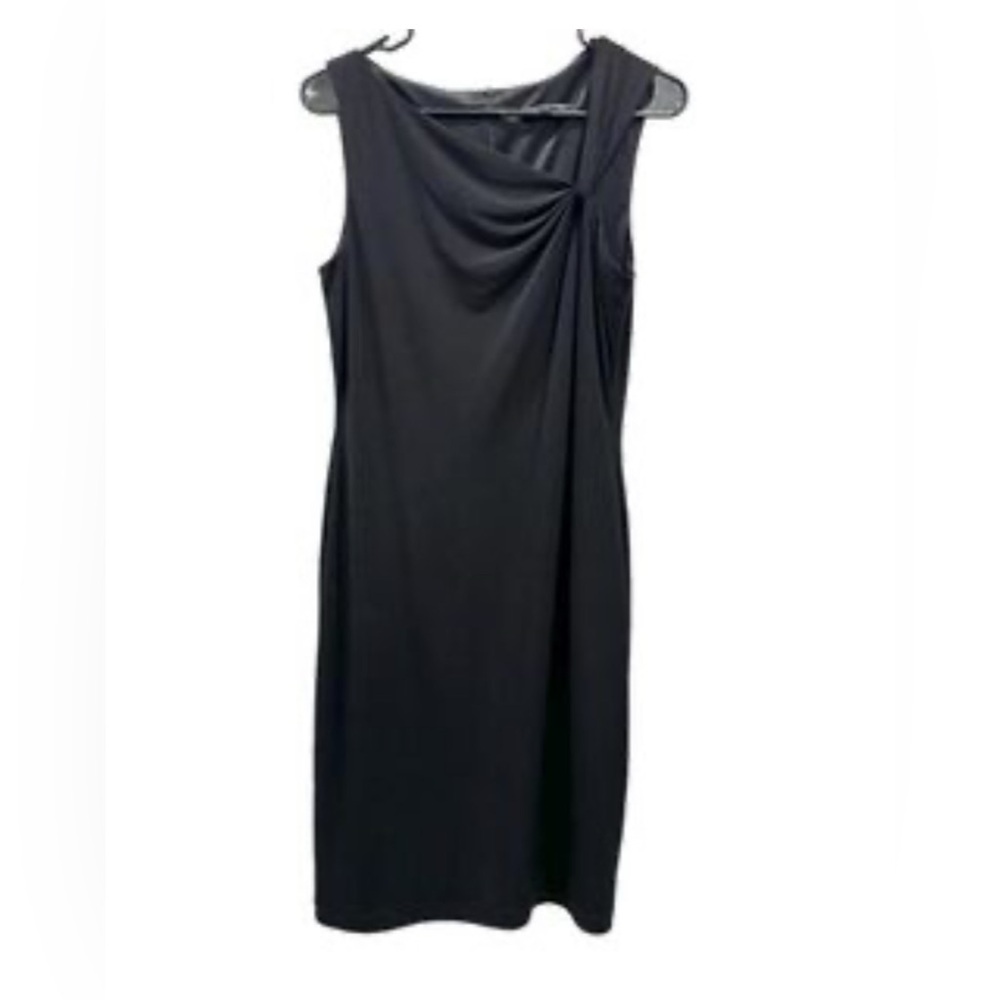 David Meister Black Midi Dress